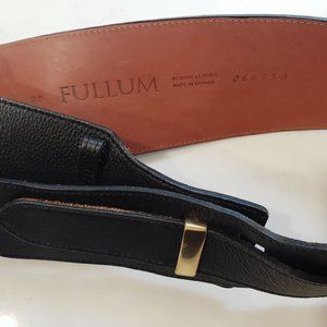 Black leather Anthropologie Fullum and Holt waist belt size M (30 inches)